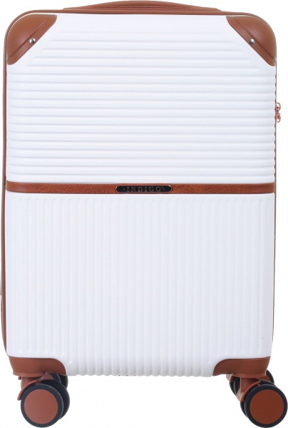 Чемодан 41 л белый LS22200 49х36х23 ABS 