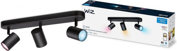 Спот WiZ IMAGEO Spots 3x5W 2200-6500K RGB Wi-Fi черный 