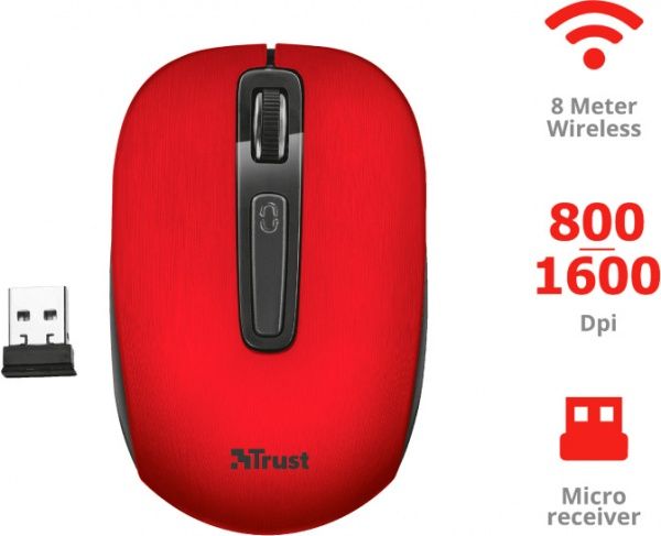 Мышь Trust Aera Wireless 22374 red 