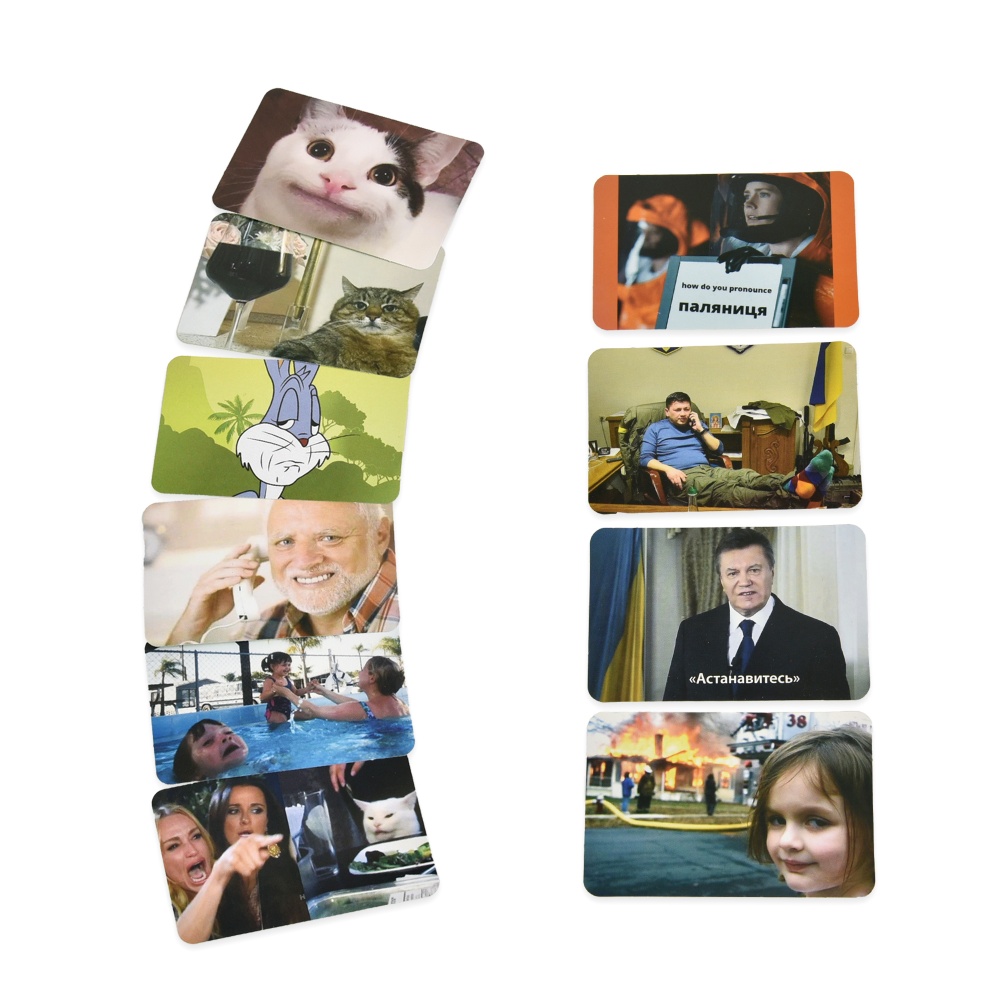 Гра настільна Strateg Мемні котики розважальна патріотична українською мовою 30734