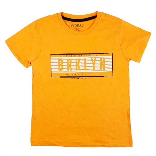 Футболка для мальчика AKKU BRKLYN р.122 желтый 9065 