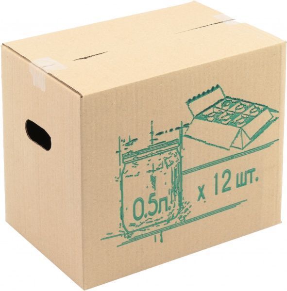 Гофроящик  для 12 банок 0,5 л с комплектом перегородок 275x185x240 мм