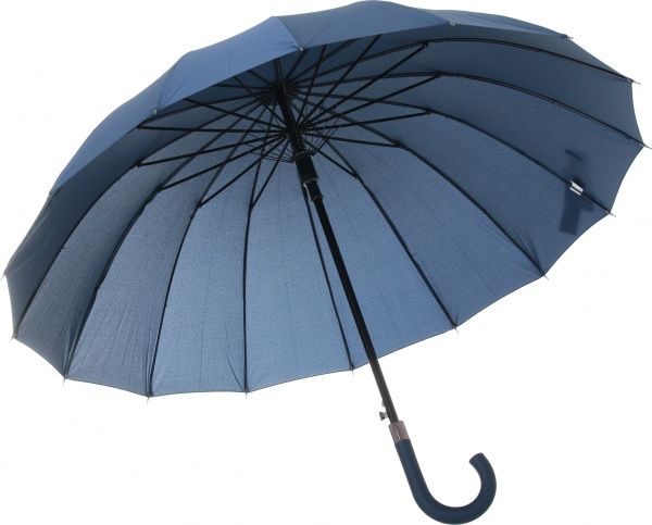 Зонт Классическая трость, автомат синий 