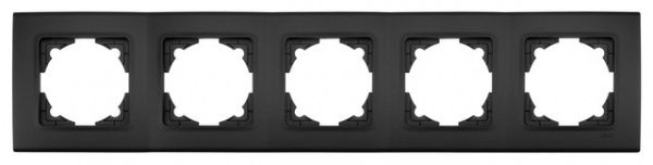 Рамка пятиместная Viko Linnera Life горизонтальная черная ночь