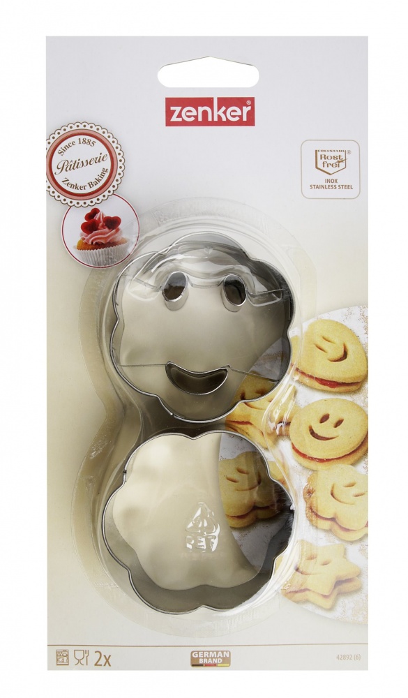 Набор форм для вырезания печенья Zenker Улыбка 6 см 2 шт. 42892