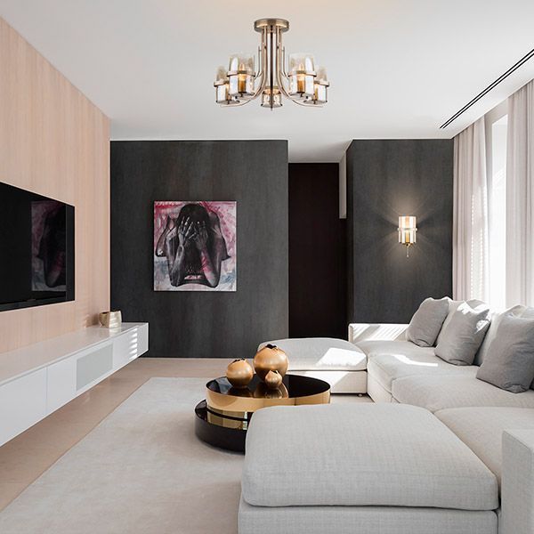 Люстра стельова Strotskis Coppa 60085/5 5x60 Вт E14 антична бронза 