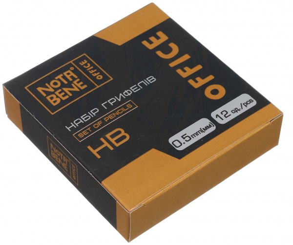 Набір грифелів HB 0,5 мм 12 шт. графіт Nota Bene