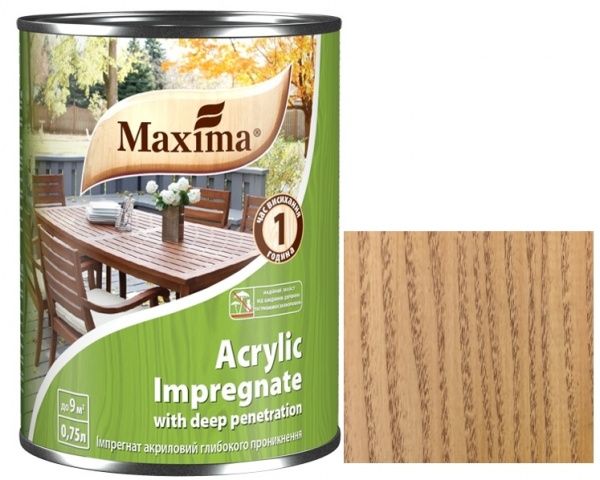 Імпрегнат Maxima акриловий глибокого проникнення сосна мат 0,75 л