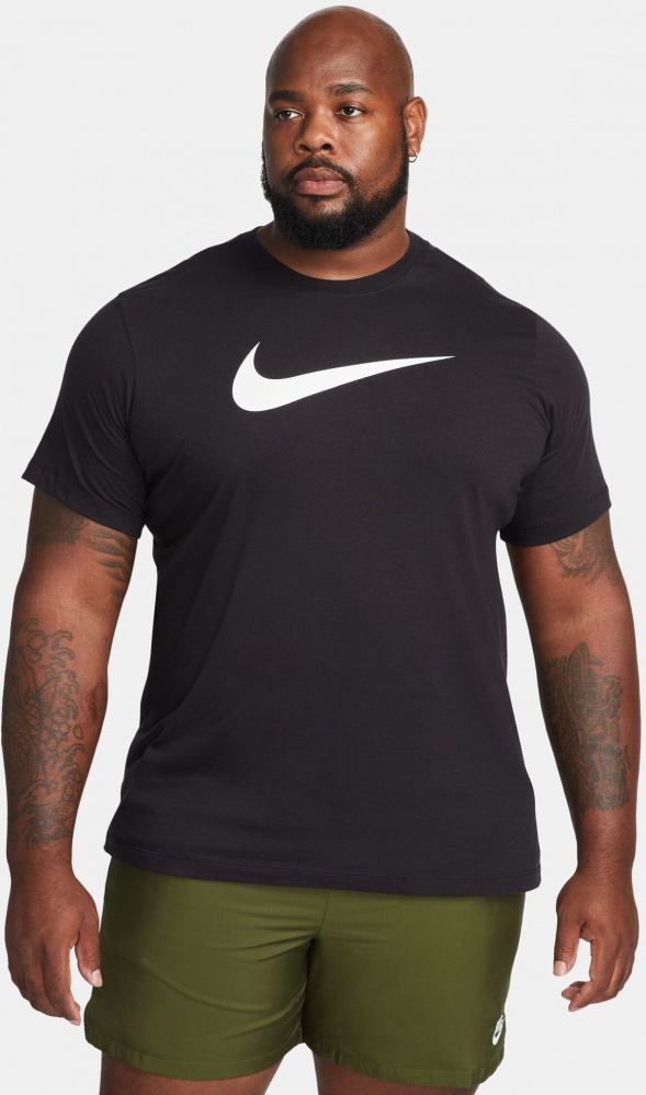Футболка Nike M NSW TEE ICON SWOOSH DC5094-010 р.L чорний