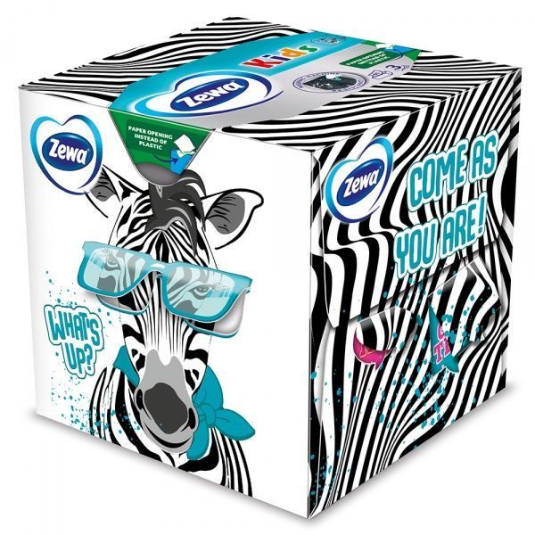 Серветки космет. Zewa Zoo Box, 3ш, 60шт.