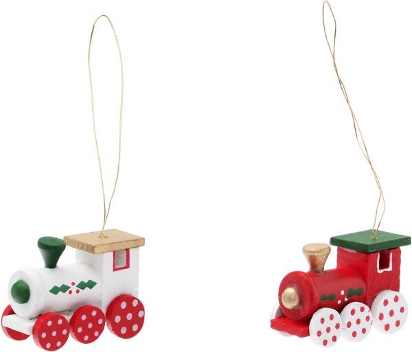 Набор деревянных фигурок Паровозик 4 см 6 шт./уп.  