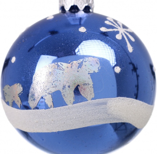 Шар новогодний мульти d 60 мм в ассортименте