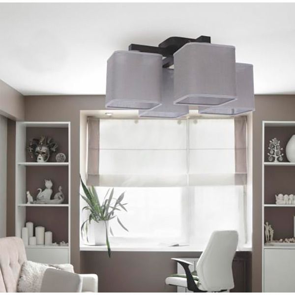 Люстра потолочная TK Lighting Nadia 4x60 Вт E27 серый 