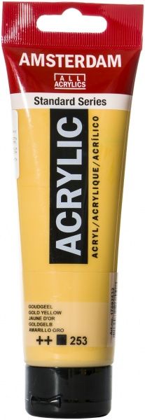 Фарба акрилова № 253 Золотисто-жовтий 120 мл Amsterdam Standart Royal Talens