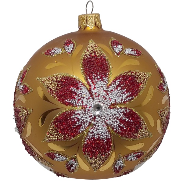 Шар новогодний 100 мм золотой 10099