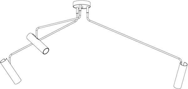 Люстра стельова Nowodvorski Eye Super Black 3xGU10 графіт 6504 