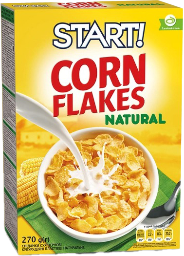 Хлопья START кукурузные натуральные к/у 270 г 