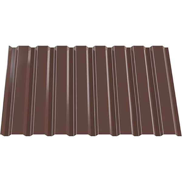 Профнастил глянцевый INDUSTRY ПС-20 910х2000 мм RAL 8017 коричневый