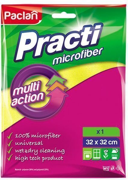 Салфетка универсальная Paclan 32х32 см см 1 шт./уп. желтый