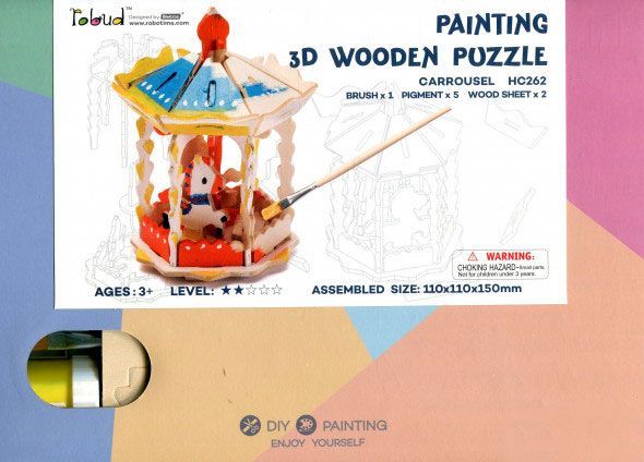 Конструктор-раскраска Robotime Карусель HC262