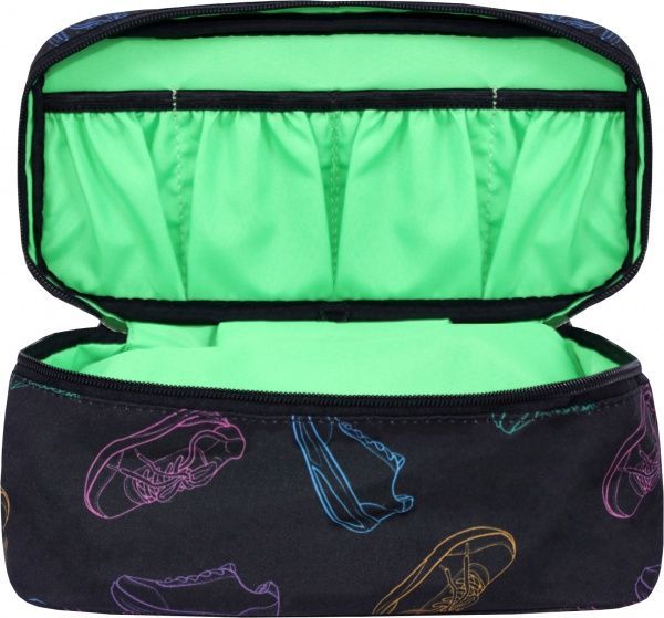 Косметичка Bagland 4 л. Кеди-2 чорний із малюнком сублімація 172 (00710154) 