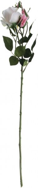 Растение искусственное Ветка розы светло-розовая 65 см