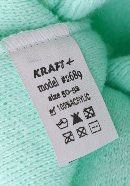 Шапочка дитяча для дівчинки Kraft+ BSL048 р.50-52 м'ятний 