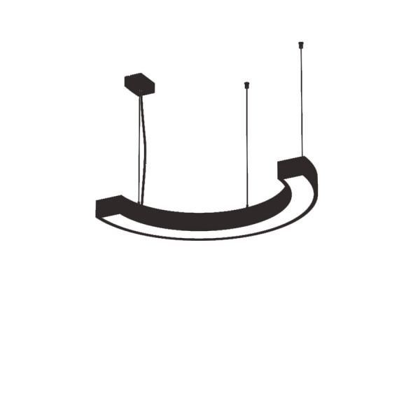 Світильник світлодіодний E.NEXT Geometric Arc 45 Вт опал чорний 4000 К EC001.3311.840.A010 