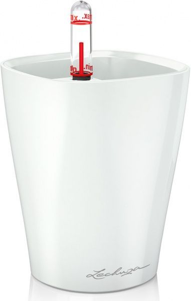 Кашпо Lechuza Mini-Deltini квадратный 0,4л белый (14950) 