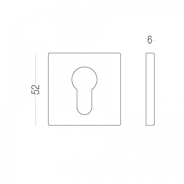 Накладка до замка MVM E20 SBN PZ матовий чорний нікель