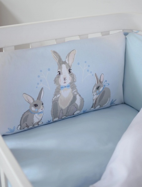 Комплект для дитячого ліжечка Baby Veres Summer Bunny New блакитний