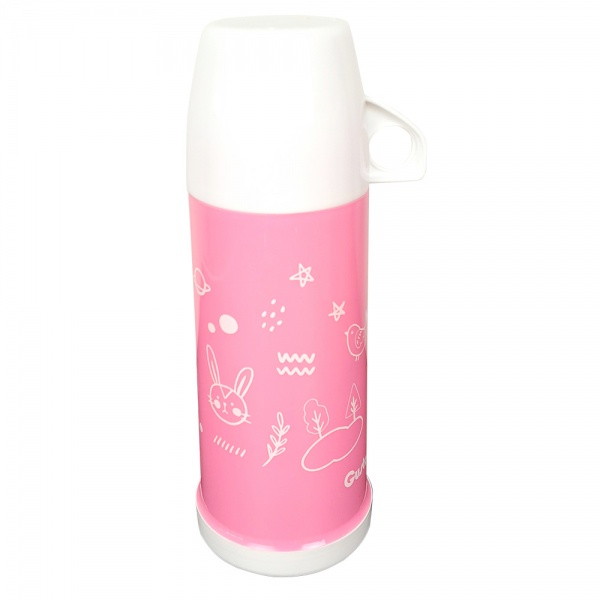 Термос GT118 Вухастики рожевий 450 мл Gusto