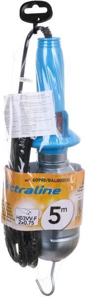 Світильник переносний Electraline 2 х 0,75 5 м 60 Вт синій 