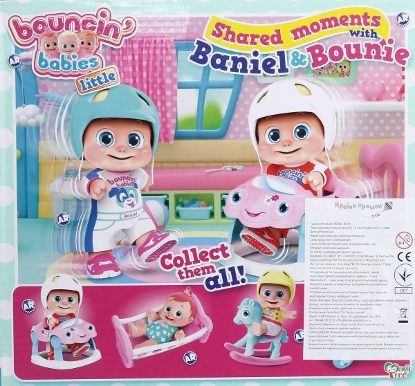 Кукла Bouncin' Babies Baniel с машинкой