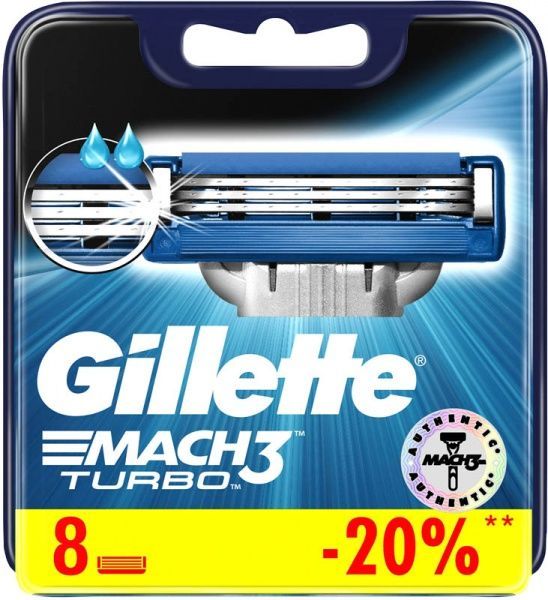Сменный картридж Gillette Mach 3 Turbo 8 шт.