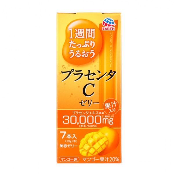 Добавка дієтична EARTH Японська питна плацента у вигляді желе зі смаком манго 70 г 7 шт. 
