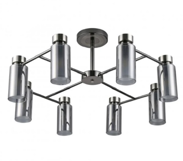 Люстра Miorro Leone металл/стекло8x40 Вт E14 никель 51-311-077