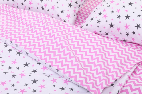 Комплект постільної білизни Pink Stars сімейний UP! (Underprice) 