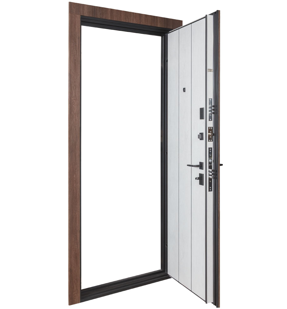 Дверь входная Булат В-85 (квадро) модель 535 дуб табак / рустик авиньон блан 2050x850 мм правая