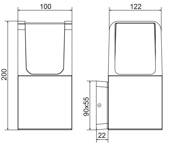 Светильник уличный настенный Expert Yukon ELNX-14212-W E27 60 Вт IP44 черный 