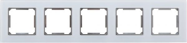 Рамка HausMark Alta 5-на горизонтальна білий SNG-FRG,SQ20G5-WH