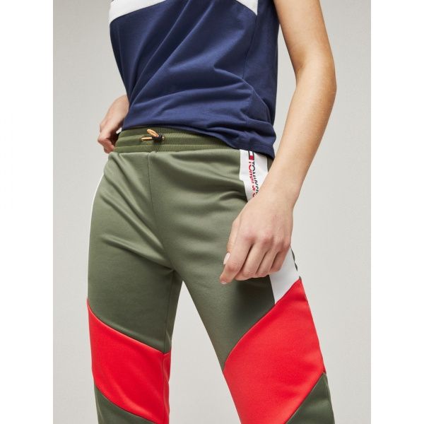 Брюки Tommy Hilfiger BLOCKED POLY PANT CUFF LOGO S10S100254302 р. S оливковый