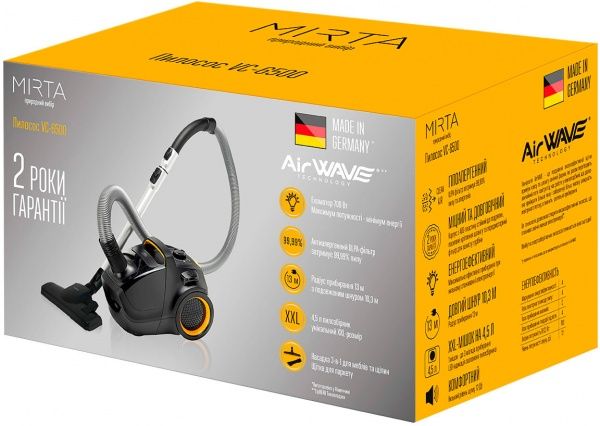 Пилосос Mirta з мішком VC6500 black 