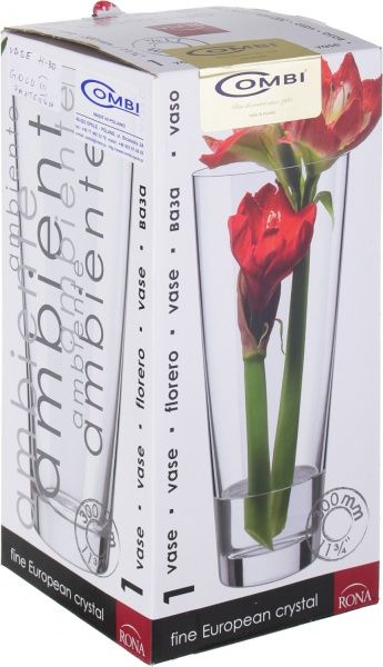 Ваза стеклянная золотая Tiger 13,2х30 см Combi 52405963