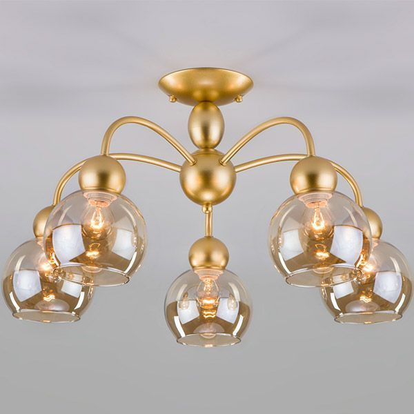 Люстра потолочная Strotskis Fabia 30148/5 5x60 Вт E14 серебристо-перламутровый 