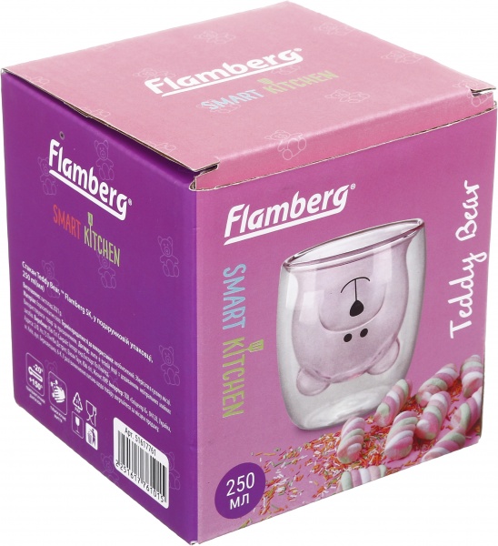 Стакан Teddy Bear 250 мл 1 шт. Flamberg Smart Kitchen 