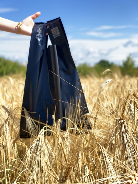 Пакет-майка Cherpack Recycled чорні 34x55 мм 50 шт.