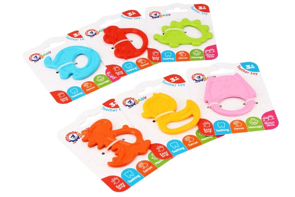 Игрушка-прорезыватель ТехноК для зубов в виде цветных животных 9161