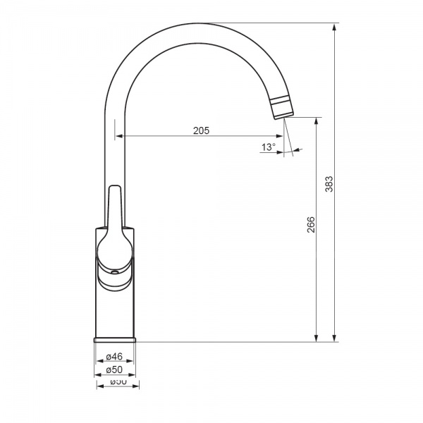 Змішувач для кухні AM.PM з каналом для питної води 310721400 Damixa Eclipse