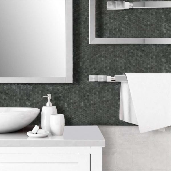 Декоративная панель EMERGO самоклеющая Hexagon 3D Чорный Home Inspire 